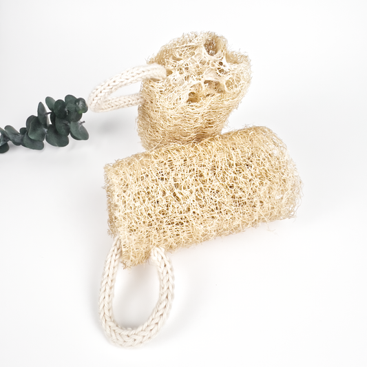Unbleached Natural Loofah | Large Exfoliating Duo