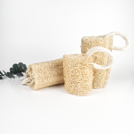 Unbleached Natural Loofah Set | The Honest Trio Exfoliation Kit