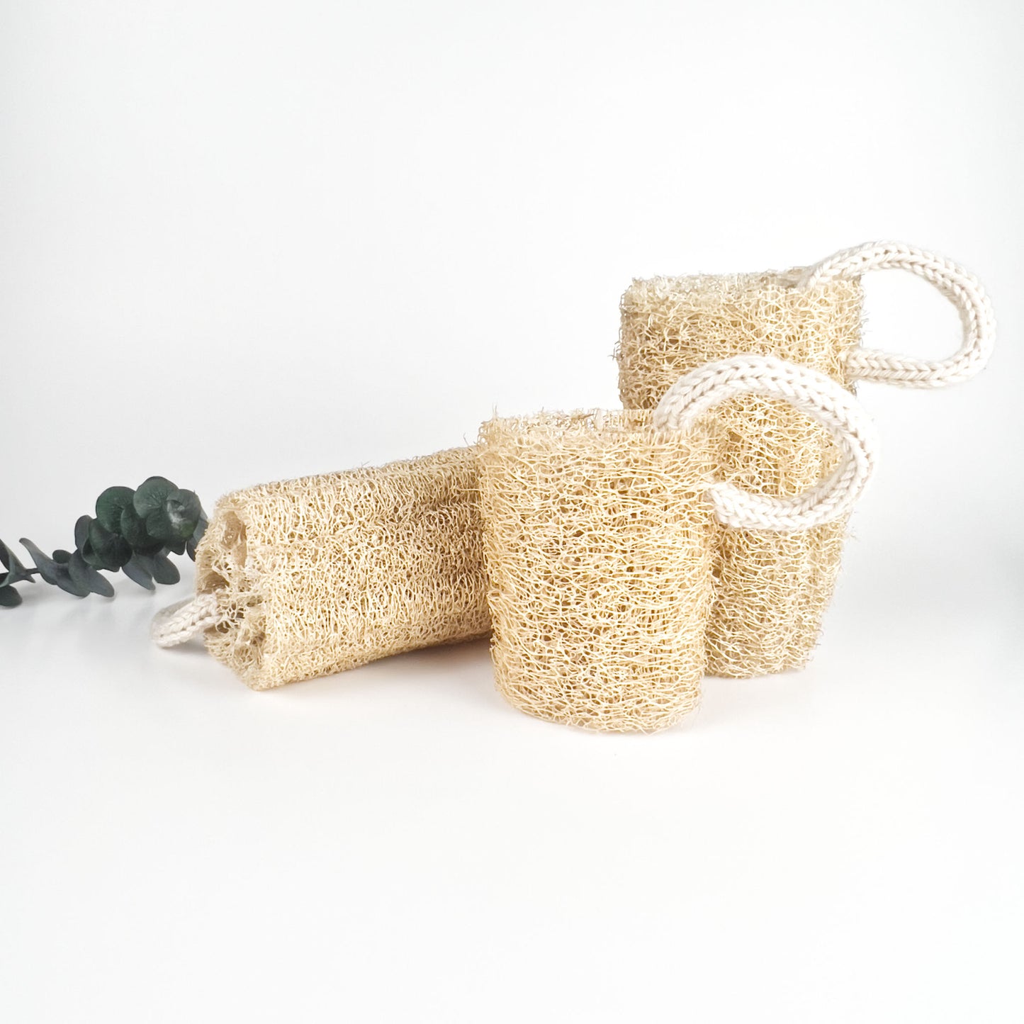 The Honest Trio Exfoliation Kit | Unbleached Natural Loofah Set